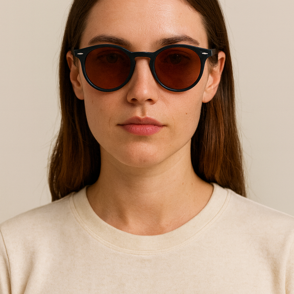 Georgia | Brown Oversized Round Sunglass