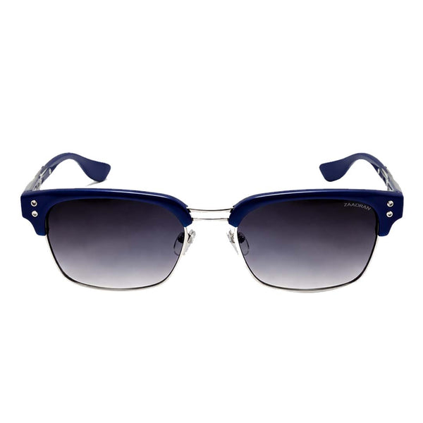 Solomon | Navy Blue Silver Blue Wayfarer Sunglass