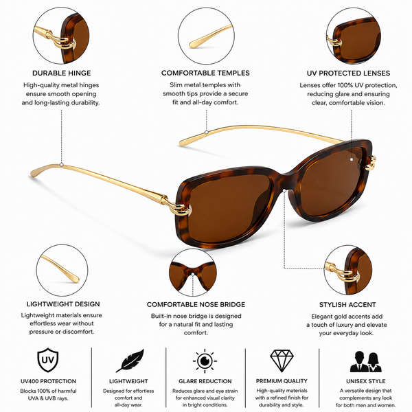 Royal Knot Brown Leopard Sunglass