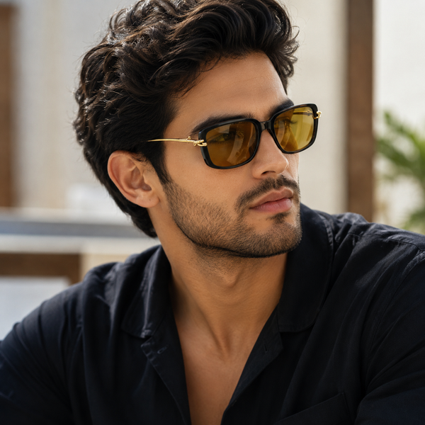 Royal Knot Black Yellow Sunglass
