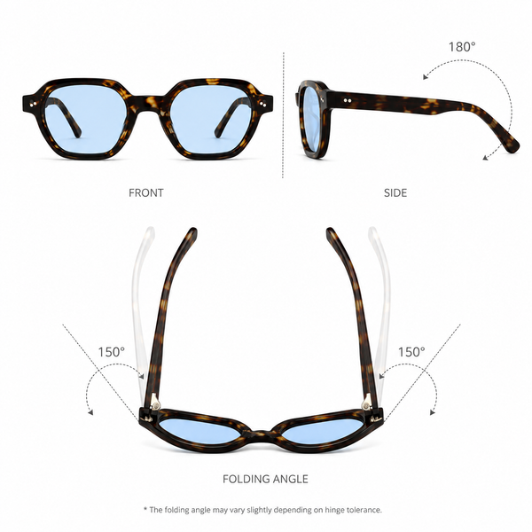Athens Light Blue Leopard Sunglass