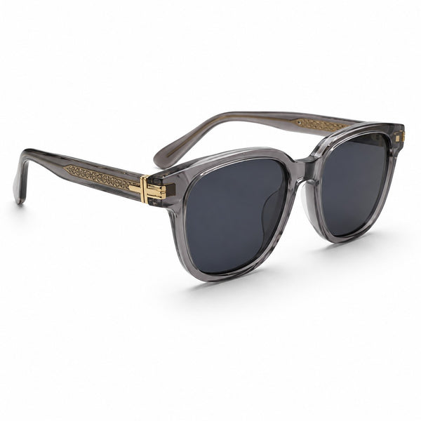 Graphite Gold Round Grey Sunglass