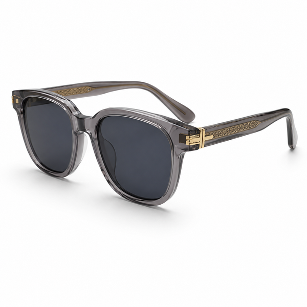 Graphite Gold Round Grey Sunglass