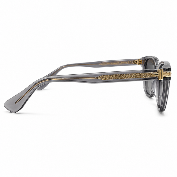 Graphite Gold Round Grey Sunglass