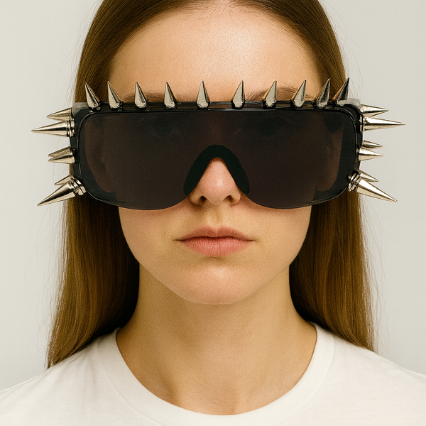 Rave Studs | Black Wrap-Around Studs Sunglass