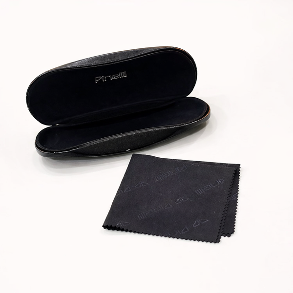 Silver Diamond Black Transparent Rimless Rectangle Eyewear | Pinelli Edition