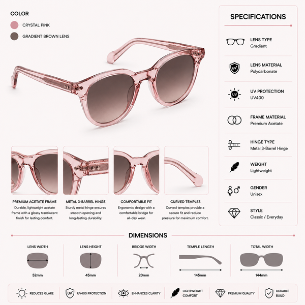 Potter Pink Round Sunglass