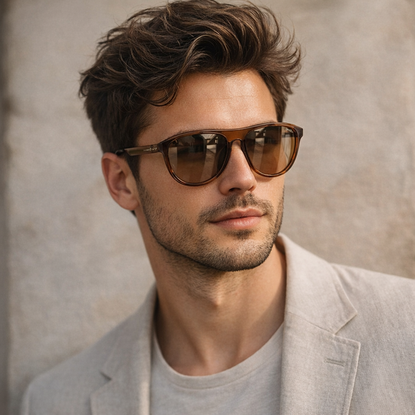 Turkey | Brown Strips Aviator Sunglass