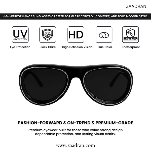 Clubmaster Black Matte Aviator Sunglass