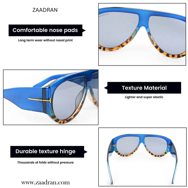 Cuba | Blue Leopard T Aviator Sunglass