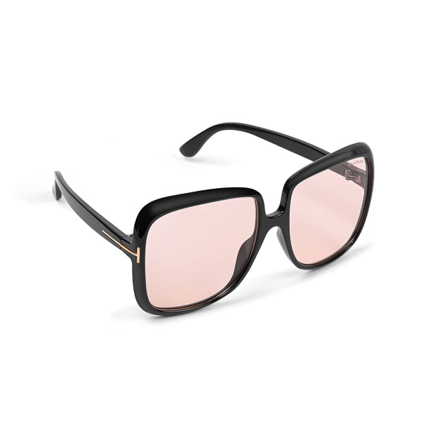 Phillipines | Black Peach Transparent T Oversize Sunglass