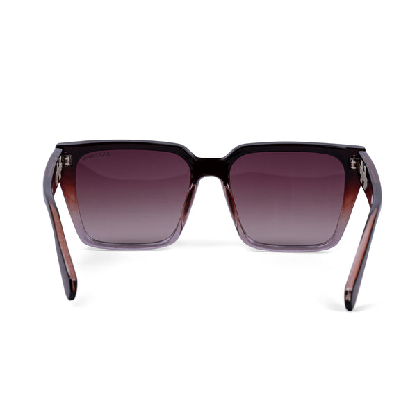 Madrid | Brown White Arrow Wayfarer Sunglass