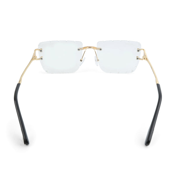 Alberta | White Rimless Square Sunglass - (ZAADRLABWHTCG0005)