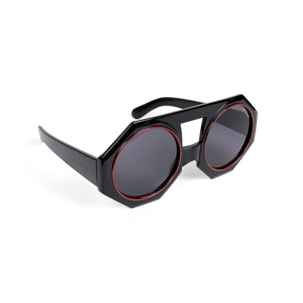 Forest Flair | Black Round Sunglass