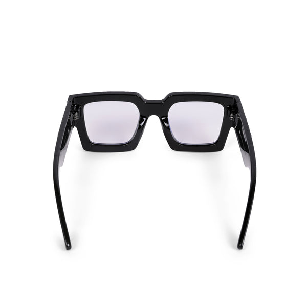Diamond Eyes | Black Crystal Wayfarer Transparent Sunglass