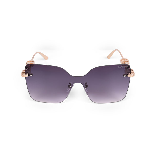 Mexico | Golden Black Rimless Oversize Sunglass