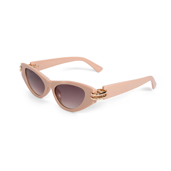 Diva | Peach Golden Cateye Sunglass