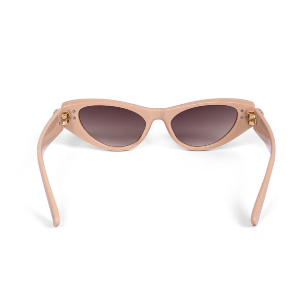 Diva | Peach Golden Cateye Sunglass
