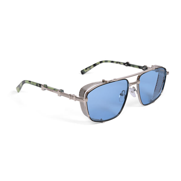 Sweden | Silver Blue Aviator Sunglass