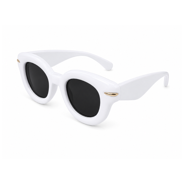 Monaco | White Cateye Sunglass