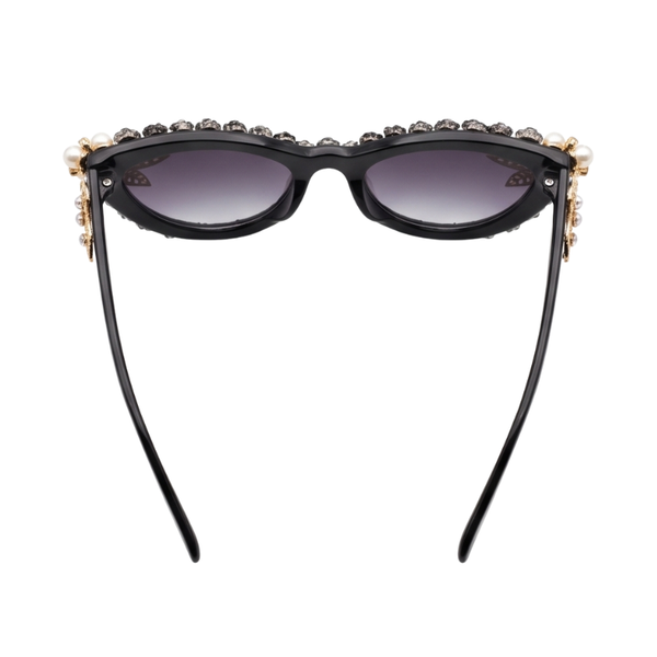 Enchanted Rose Cat‑Eye Black Sunglass