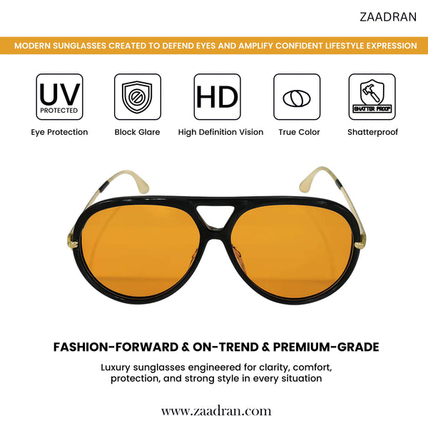 Finland | Orange Aviator Sunglass