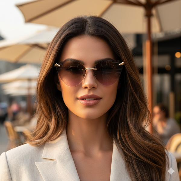 UK | Golden Dual Tone Cateye Sunglass