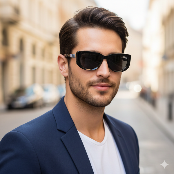 Burber | Black Rectangle Sunglass
