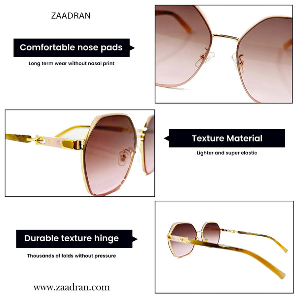 Hinge | Champagne Pink Oversize Sunglass
