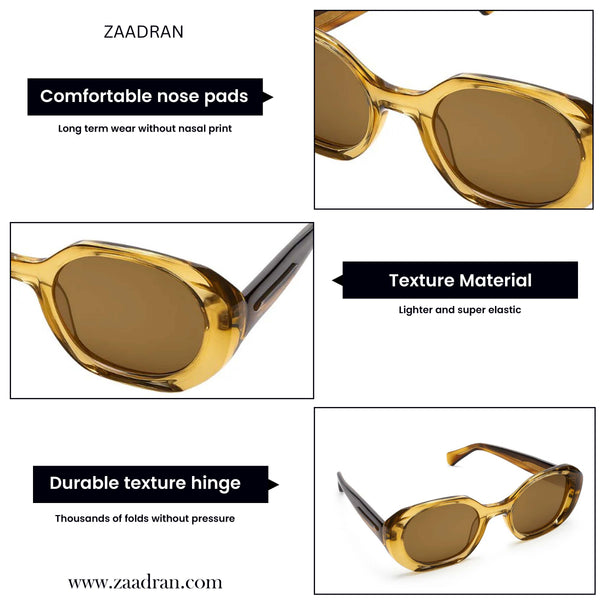 Hungary Octa | Yellow Round Wayfarer Sunglass