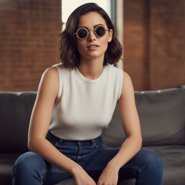 Mafia | Golden Round Sunglass