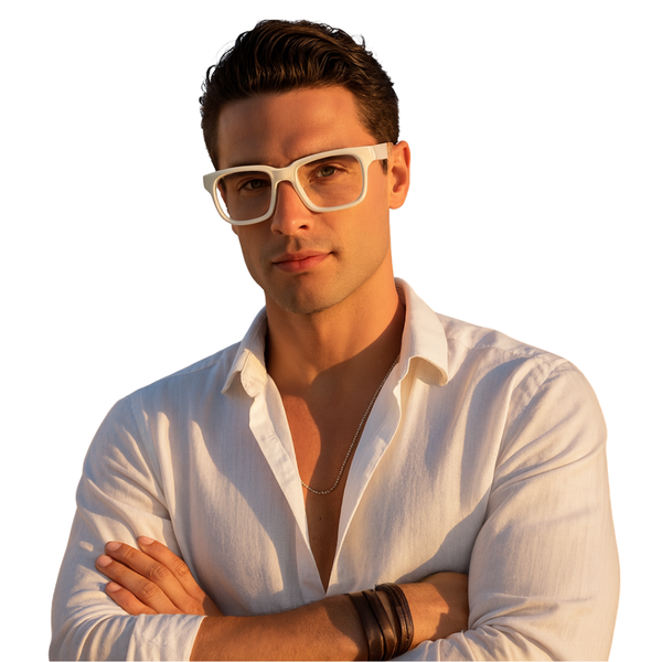 USA | Cream Brown Transparent Wayfarer Sunglass