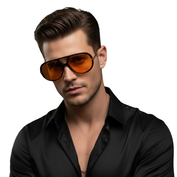 Finland | Orange Aviator Sunglass