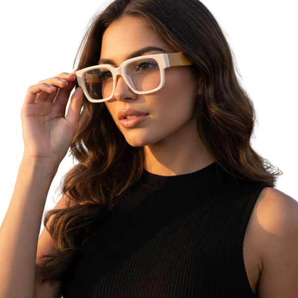 USA | Cream Brown Transparent Wayfarer Sunglass