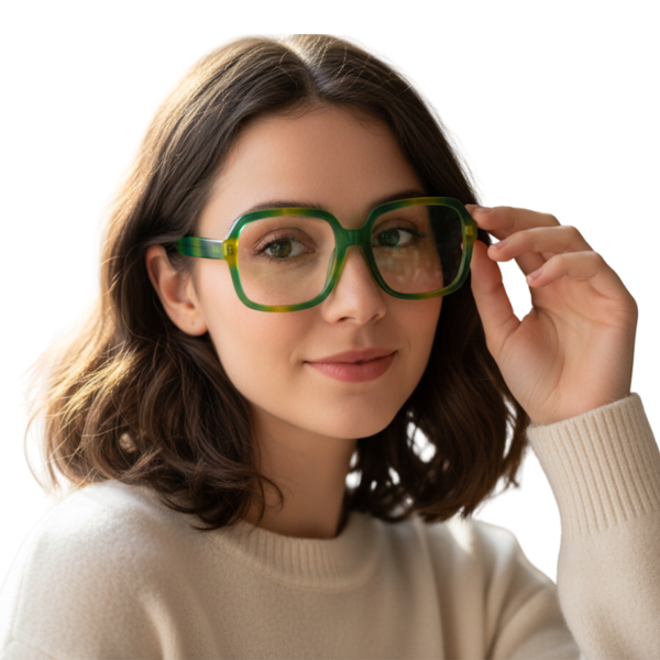 Albania | Green Transparent Oversize Wayfarer Sunglass