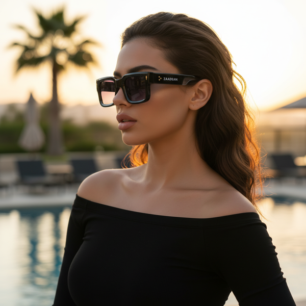Almaty | Black Wayfarer Sunglass - (ZAADWFAMBLK0011)