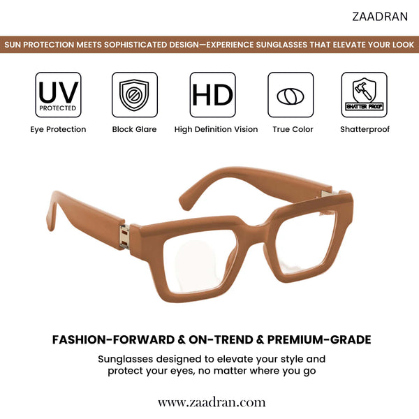 KJ | Brown Transparent Oversize Sunglass