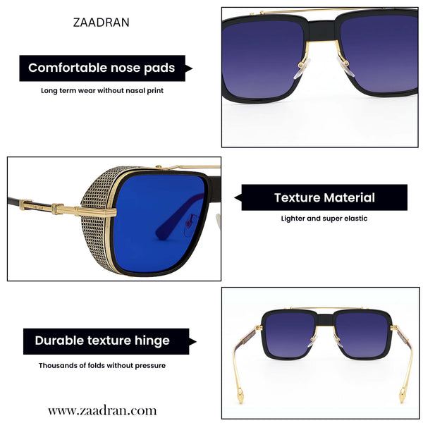 Laos | Golden Blue Aviator Sunglass