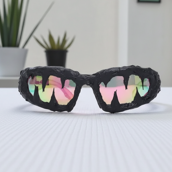 Sculpted Blackwave Iridescent Sunglass