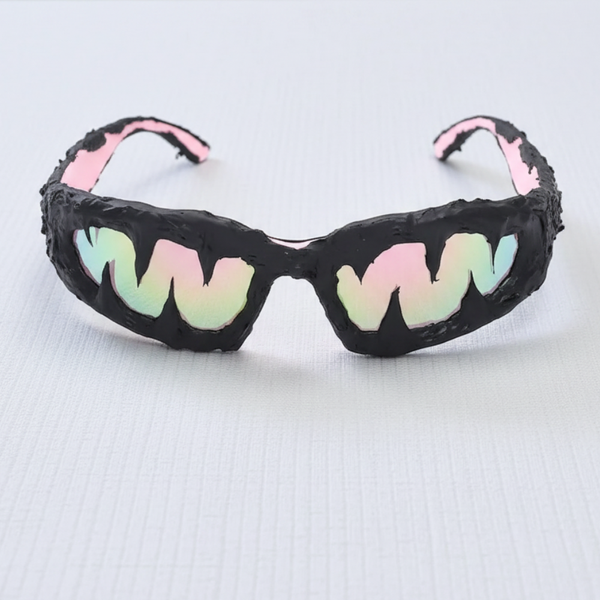 Sculpted Blackwave Iridescent Sunglass