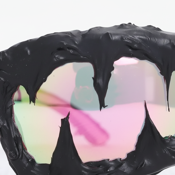 Sculpted Blackwave Iridescent Sunglass