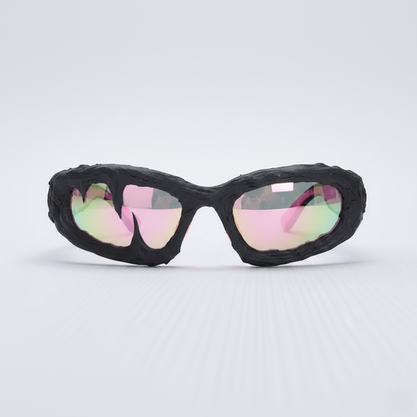 Sculpted Blackwave Iridescent Sunglass