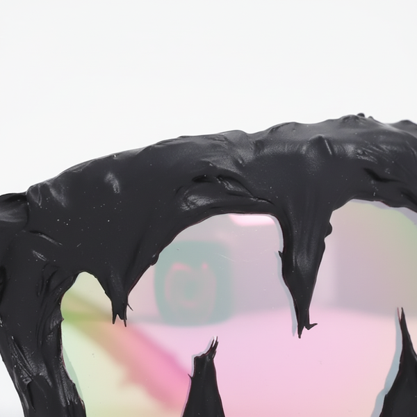 Sculpted Blackwave Iridescent Sunglass