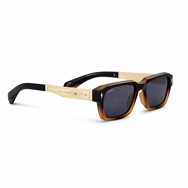 Bagan | Black Brown Wayfarer Sunglass