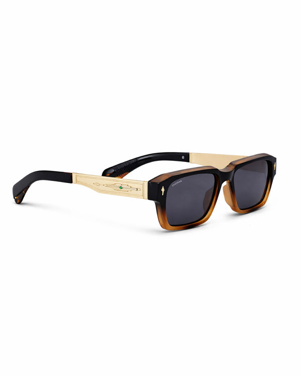 Bagan | Black Brown Wayfarer Sunglass