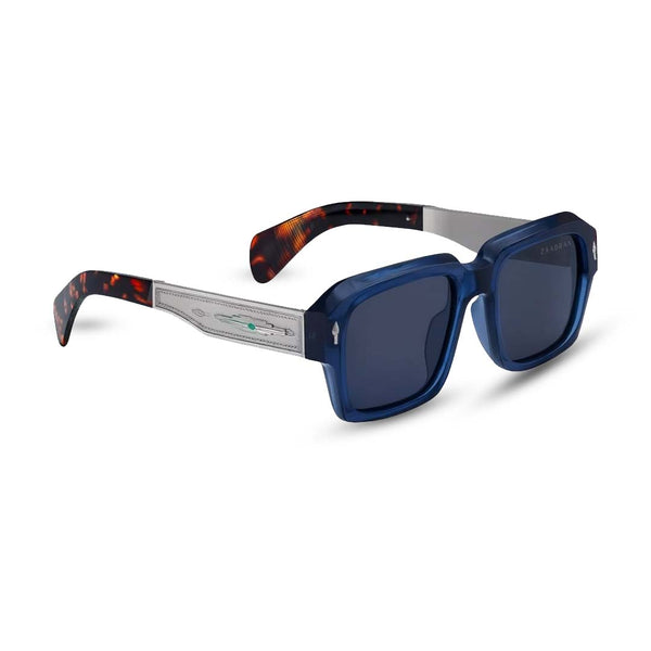 Bagan | Blue Leopard Wayfarer Sunglass