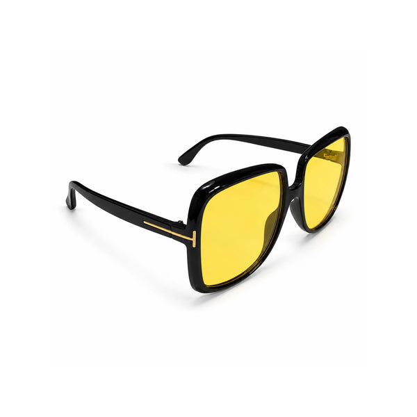 Phillipines | Black Yellow Transparent T Oversize Sunglass