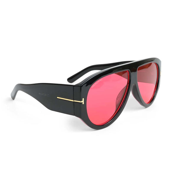 Cuba | Black Red T Aviator Sunglass