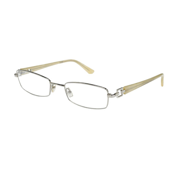 Silver Cream Rectangle Transparent Eyewear | Pinelli Edition Opticals