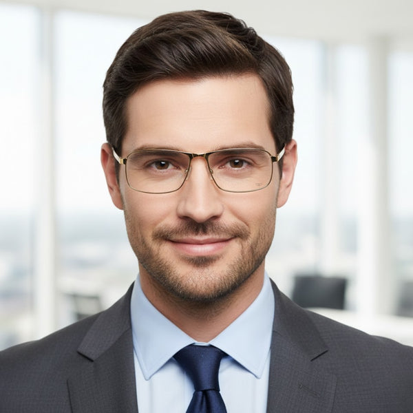 Golden Transparent Rectangle Eyewear | Pinelli Edition Opticals